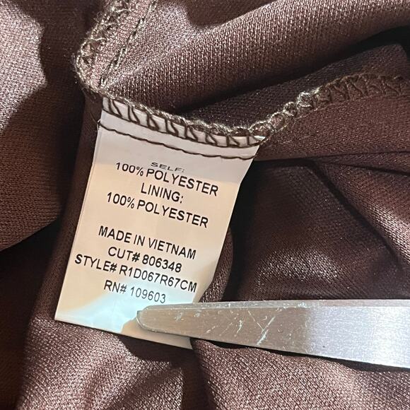 Chris McLaughlin Dress Womens 14 Brown Leopard Print Sleeveless Whimsigoth Fairy - Picture 7 of 10